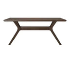 Table à manger rectangulaire Plank+Beam 72 Verso pour 6 personnes, table de cuisine à pieds croisés en bois massif