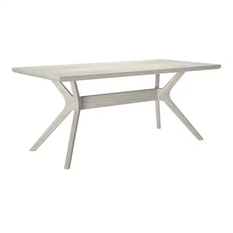 Table à manger rectangulaire Plank+Beam 72 Verso pour 6 personnes, table de cuisine à pieds croisés en bois massif