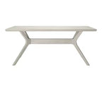 Table à manger rectangulaire Plank+Beam 72 Verso pour 6 personnes, table de cuisine à pieds croisés en bois massif