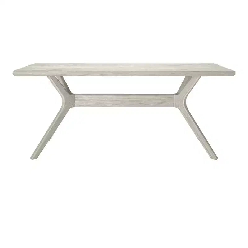 Table à manger rectangulaire Plank+Beam 72 Verso pour 6 personnes, table de cuisine à pieds croisés en bois massif