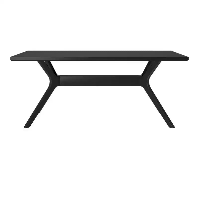 Table à manger rectangulaire Plank+Beam 72 Verso pour 6 personnes, table de cuisine à pieds croisés en bois massif