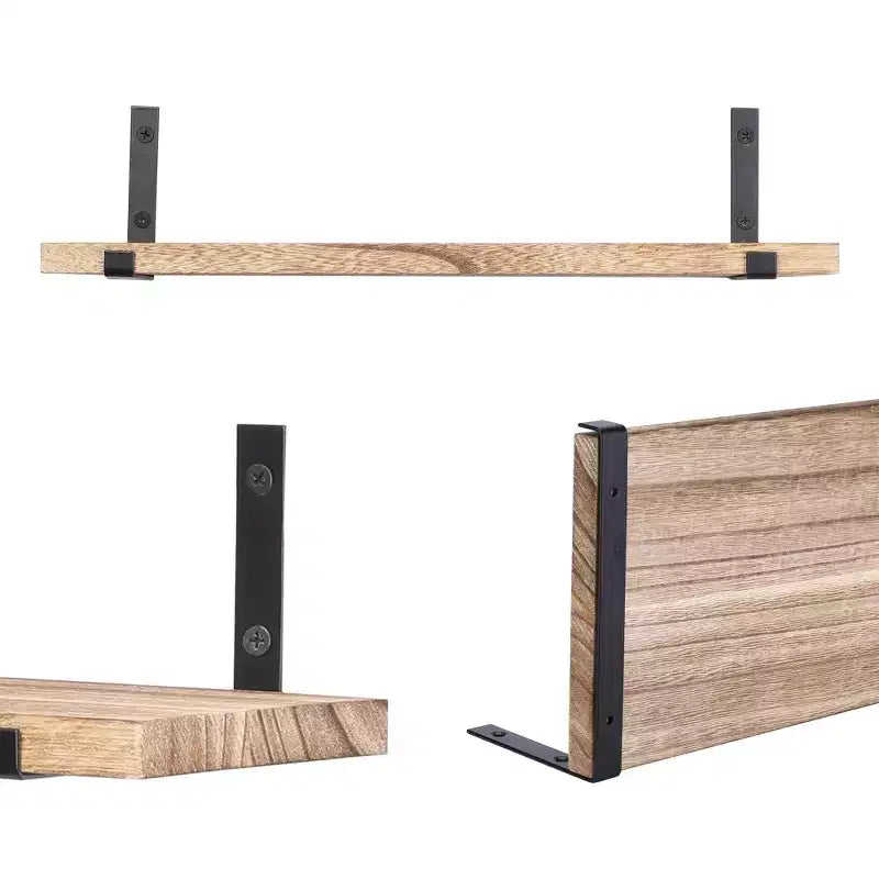 Lot de 4 étagères flottantes murales en bois Unique Bargains pour chambre, salon, salle de bain, cuisine