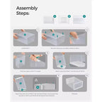 SONGMICS Boîtes à Chaussures, Lot de 12 Organiseurs de Rangement pour Chaussures, Boîtes en Plastique Transparent Empilables 23 x 33,3 x 14,3 cm, Conviennent jusqu'à la Pointure 45 (EU)