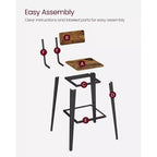 VASAGLE Lot de 2 tabourets de bar, hauteur de bar, avec dossier, chaises de bar, structure en acier, style industriel
