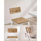 VASAGLE Lot de 2 tabourets de bar, hauteur de bar, avec dossier, chaises de bar, structure en acier, style industriel
