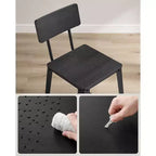 VASAGLE Lot de 2 tabourets de bar, hauteur de bar, avec dossier, chaises de bar, structure en acier, style industriel