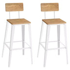 VASAGLE Lot de 2 tabourets de bar, hauteur de bar, avec dossier, chaises de bar, structure en acier, style industriel