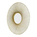 Miroir accent JTH LUXE Stellar 31.5 rond avec accent doré
