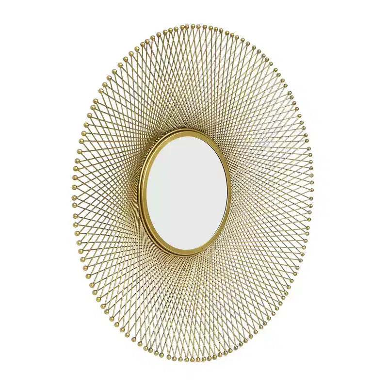 Miroir accent JTH LUXE Stellar 31.5 rond avec accent doré