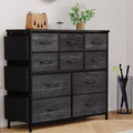 Whizmax Dresser for Bedroom, 10 Drawers Fabric Storage Drawer, Dressers & Chest of Drawers with Side Pockets, Hooks for Closet, Living Room, Hallway