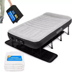 SereneLife Luxe Series EZ Bed - Twin Air Mattress with Frame - SLEZBDTW10LX