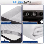 SereneLife Luxe Series EZ Bed - Matelas pneumatique une place avec cadre - SLEZBDTW10LX
