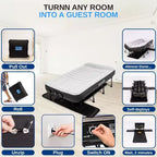 SereneLife Luxe Series EZ Bed - Matelas pneumatique une place avec cadre - SLEZBDTW10LX
