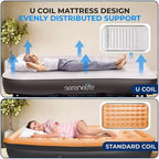 SereneLife Luxe Series EZ Bed - Matelas pneumatique une place avec cadre - SLEZBDTW10LX