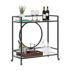 Sauder International Lux Bar Cart with Glass