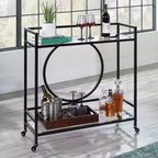 Desserte de bar Sauder International Lux en verre