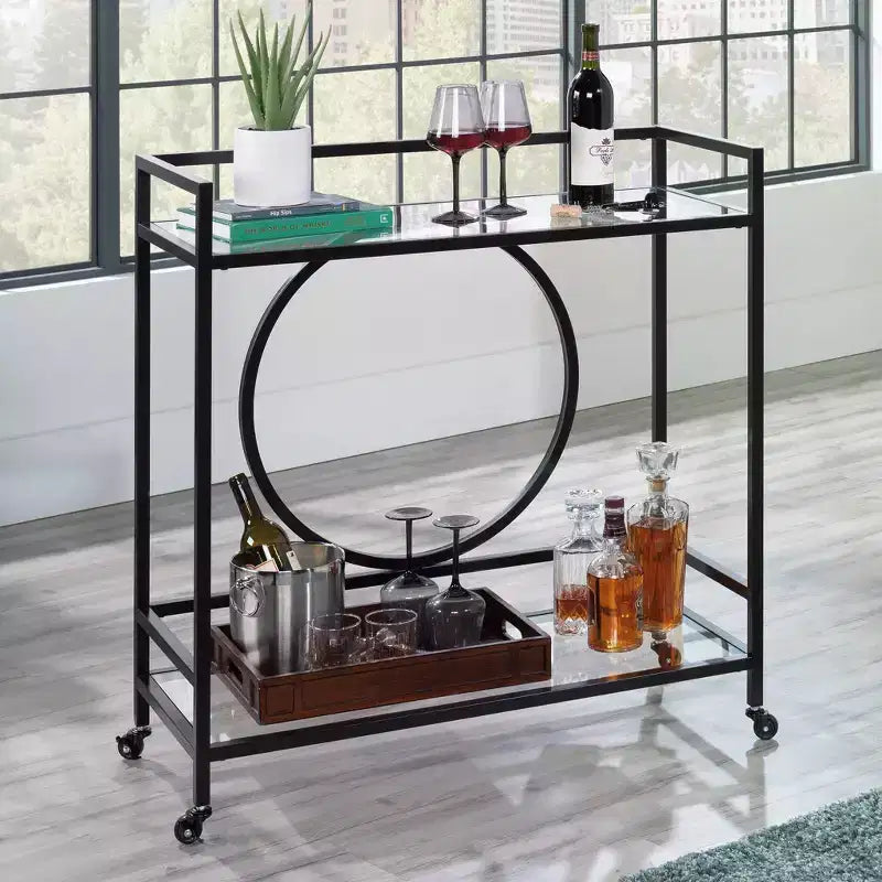 Desserte de bar Sauder International Lux en verre