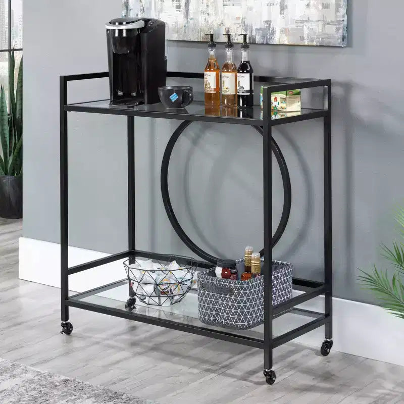 Desserte de bar Sauder International Lux en verre