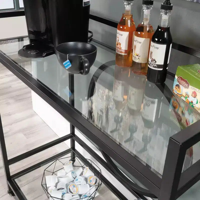 Desserte de bar Sauder International Lux en verre