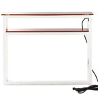 Table d'appoint fine Lakeside Collection avec ports USB et prises de courant intégrés pour l'intérieur