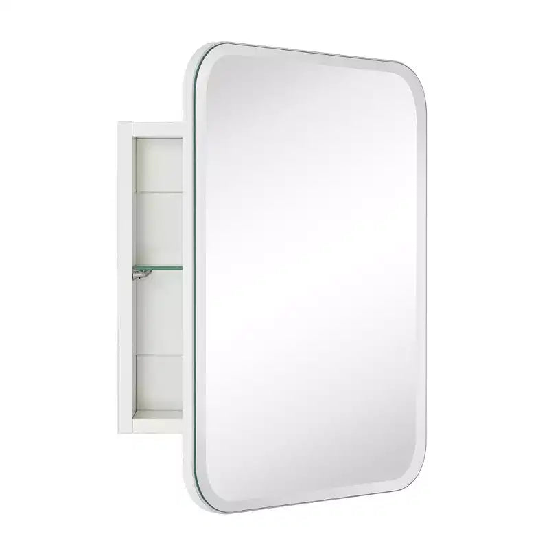 TEHOME Claytin Armoire à pharmacie rectangulaire sans cadre en métal avec miroir pour montage encastré ou en surface