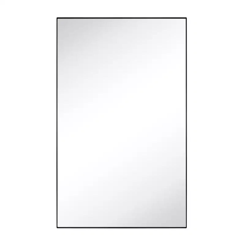 TEHOME Yasine Armoire à pharmacie rectangulaire en métal encadrée avec miroir et étagères réglables