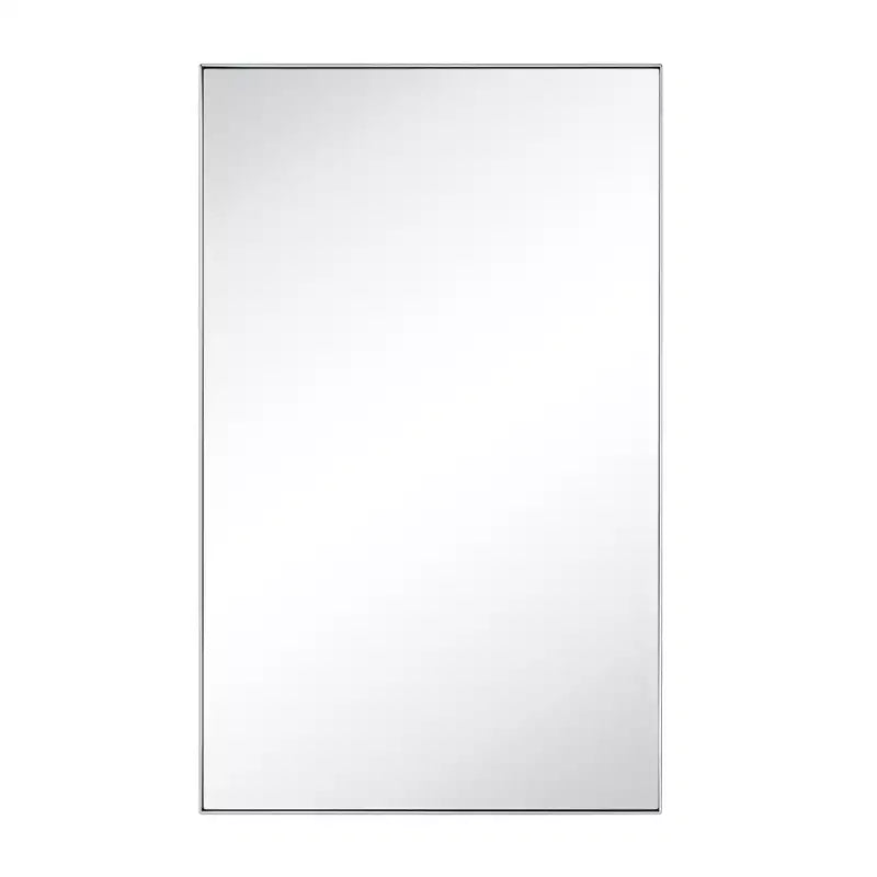 TEHOME Yasine Armoire à pharmacie rectangulaire en métal encadrée avec miroir et étagères réglables