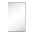 TEHOME Yasine Armoire à pharmacie rectangulaire en métal encadrée avec miroir et étagères réglables