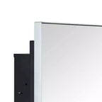 TEHOME Yasine Armoire à pharmacie rectangulaire en métal encadrée avec miroir et étagères réglables