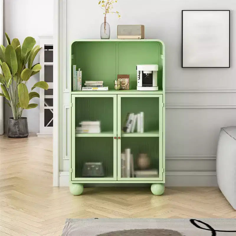 Meuble de rangement de salle de bain au sol, buffet de cuisine en bois avec portes vitrées, meuble de rangement autonome pour salle de bain, salon, entrée