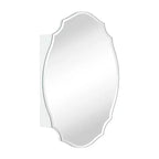 TEHOME Armoire à pharmacie de 19 po l. x 24 po H, fantaisie/spécialité, asymétrique, arquée, sans cadre, biseautée, à montage en surface avec miroir