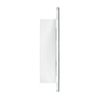 TEHOME Armoire à pharmacie de 19 po l. x 24 po H, fantaisie/spécialité, asymétrique, arquée, sans cadre, biseautée, à montage en surface avec miroir