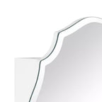 TEHOME Armoire à pharmacie de 19 po l. x 24 po H, fantaisie/spécialité, asymétrique, arquée, sans cadre, biseautée, à montage en surface avec miroir