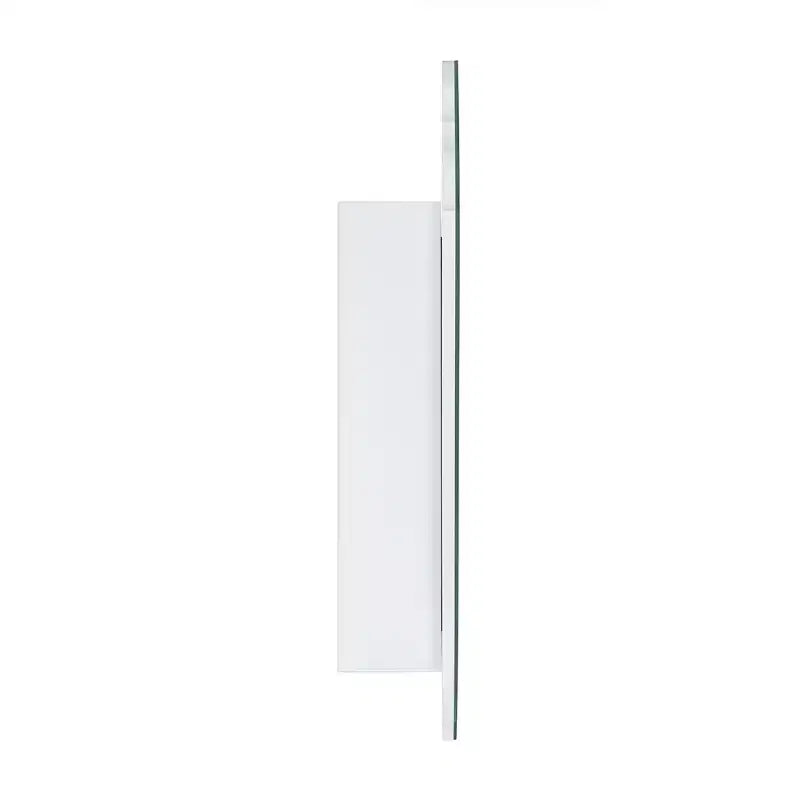 TEHOME Velora Armoire à pharmacie murale sans cadre biseautée en métal arqué irrégulier de 20 po L x 30 po H avec miroir