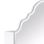 TEHOME Velora Armoire à pharmacie murale sans cadre biseautée en métal arqué irrégulier de 20 po L x 30 po H avec miroir