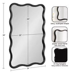 Miroir mural rectangulaire festonné Talma 24x36 Kate & Laurel All Things Decor