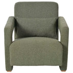 Fauteuil d'appoint rembourré en bois 30,3W avec accoudoirs élégants à angle droit 4S - ModernLuxe