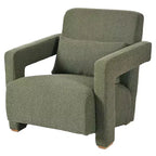 Fauteuil d'appoint rembourré en bois 30,3W avec accoudoirs élégants à angle droit 4S - ModernLuxe