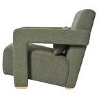 Fauteuil d'appoint rembourré en bois 30,3W avec accoudoirs élégants à angle droit 4S - ModernLuxe