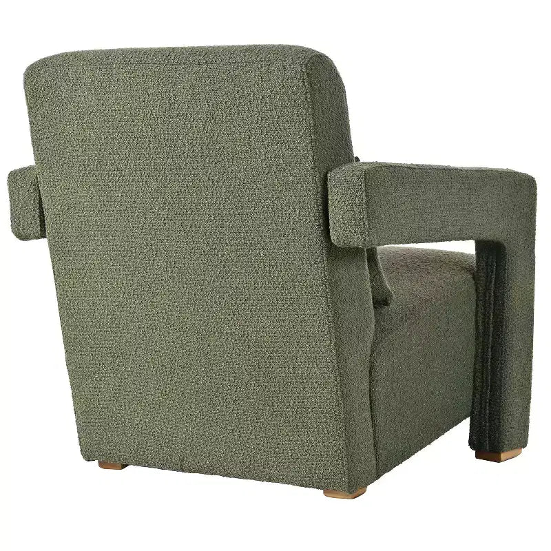 Fauteuil d'appoint rembourré en bois 30,3W avec accoudoirs élégants à angle droit 4S - ModernLuxe