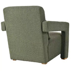 Fauteuil d'appoint rembourré en bois 30,3W avec accoudoirs élégants à angle droit 4S - ModernLuxe