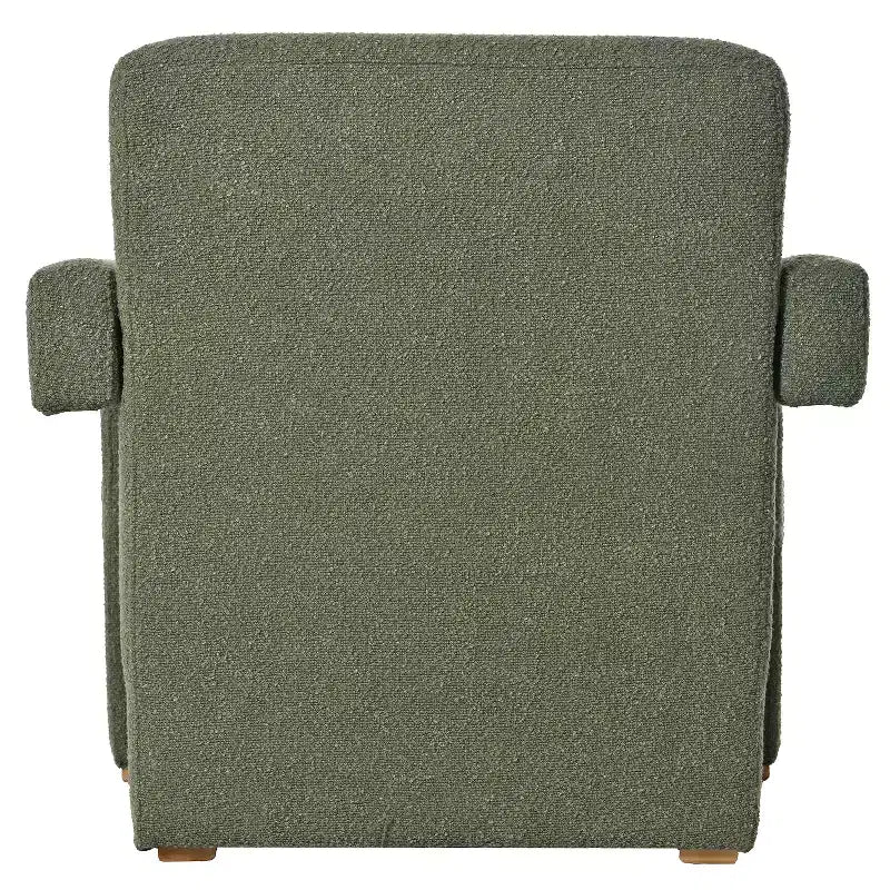 Fauteuil d'appoint rembourré en bois 30,3W avec accoudoirs élégants à angle droit 4S - ModernLuxe