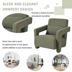 Fauteuil d'appoint rembourré en bois 30,3W avec accoudoirs élégants à angle droit 4S - ModernLuxe
