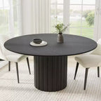 Dovelina Modern Round Dining Table Wood Kitchen Table