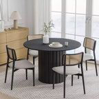 Table de salle à manger ronde moderne Dovelina Table de cuisine en bois