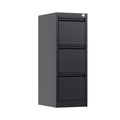AOBABO 3 Drawer Vertical Metal File Cabinet with Lock for Home and Office