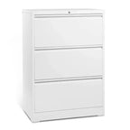 AOBABO Classeur Vertical Métallique à 3 Tiroirs avec Serrure pour la Maison et le Bureau