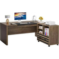 Tribesigns 62.2 L-Shaped Executive Desk with Mobile File Cabinet