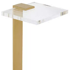 Table d'appoint carrée Hanna 10 de 55 Downing Street, dorée et acrylique