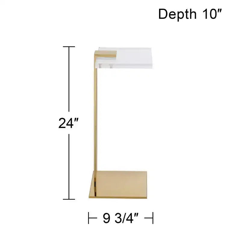 Table d'appoint carrée Hanna 10 de 55 Downing Street, dorée et acrylique